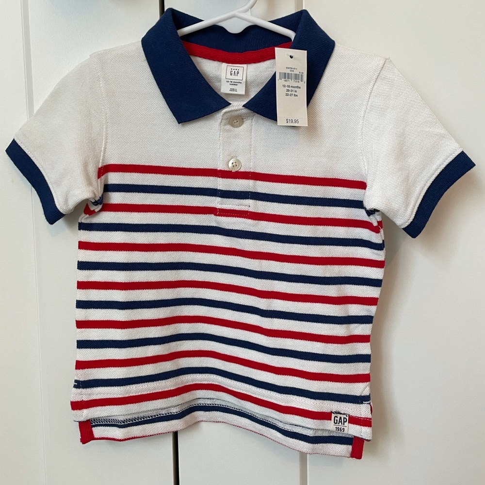 NWT gap Americana polo shirt 12-18m